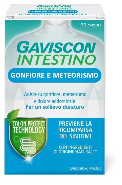 GAVISCON INTESTINO GONFIORE E METEORISMO 30 CAPSULE - pharmaonline24.it