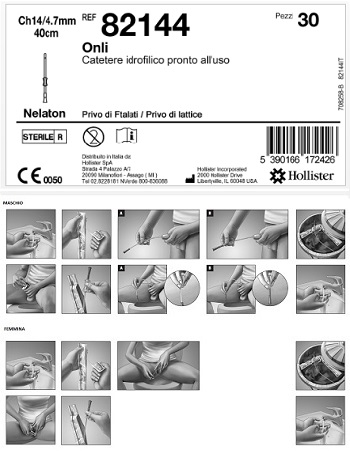 CATETERE IDROFILICO ONLI PRONTO ALL'USO 40 CM CH 14 30 PEZZI - pharmaonline24.it
