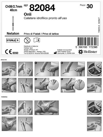 CATETERE IDROFILICO INTERMITTENTE ONLI PRONTO ALL USO 40 CM CH 8 30 PEZZI - pharmaonline24.it