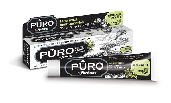 DENTIFRICIO FORHANS GEL BLACK4WHITE - pharmaonline24.it