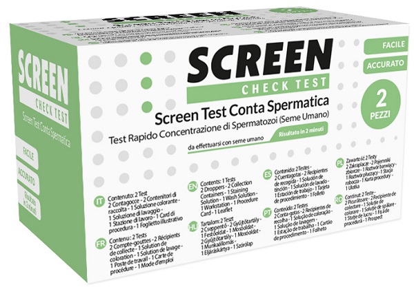 SCREEN TEST CONTA SPERMATICA SCREEN 2 PEZZI - pharmaonline24.it