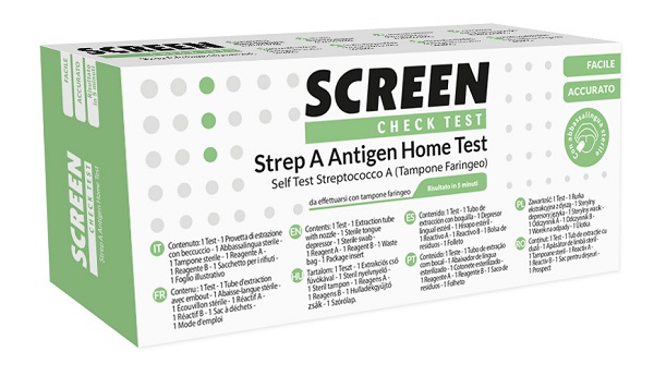 STREP A ANTIGEN HOME TEST DETERMINAZIONE QUALITATIVA ANTIGENI STREPTOCOCCO A DA TAMPONE FARINGEO 2 PEZZI - pharmaonline24.it