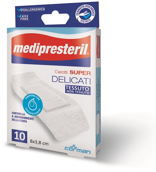 MEDIPRESTERIL CEROTTI DELICATI SUPER 8 X 3,8 10 PEZZI - pharmaonline24.it