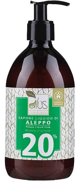 ALUS OLIVE & LAUREL SAPONE LIQUIDO DI ALEPPO 20% 500 ML - pharmaonline24.it