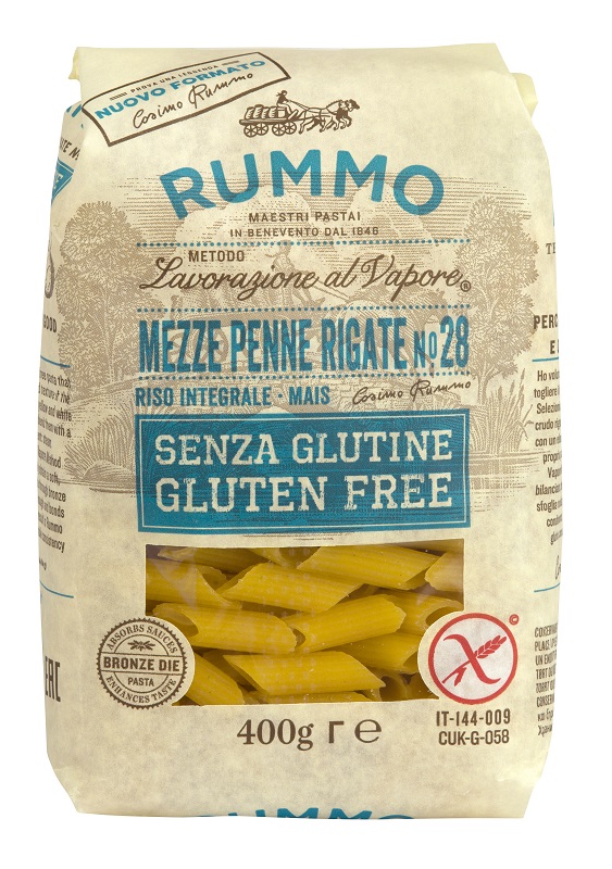 RUMMO MEZZE PENNE RIGATE N28 RISO INTEGRALE E MAIS 400 G - pharmaonline24.it