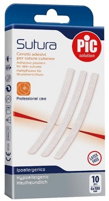 CEROTTO PER SUTURA PIC SOLUTION 6 X 100 MM 10 PEZZI - pharmaonline24.it