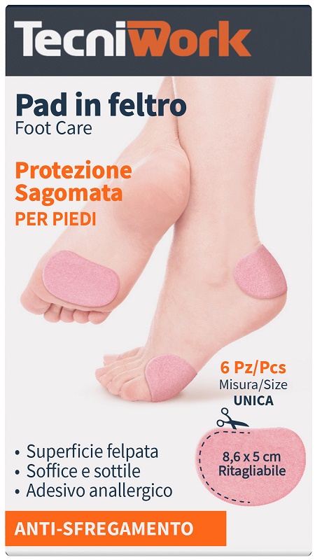 PAD IN FELTRO SAGOMATO 8,6X5CM 6 PEZZI - pharmaonline24.it