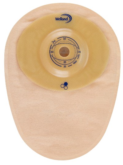 SACCA PER COLOSTOMIA WELLAND AURUM PROFILE COLO MIDI OPACA PRETAGLIATA DIAMETRO 35 MM INIZIO CONVESSITA' 35 MM 10 PEZZI - pharmaonline24.it
