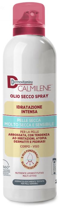DERMOVITAMINA CALMILENE OLIO SECCO SPRAY IDRATAZIONE INTENSA PER PELLE SECCA, MOLTO SECCA E SENSIBILE 200 ML - pharmaonline24.it
