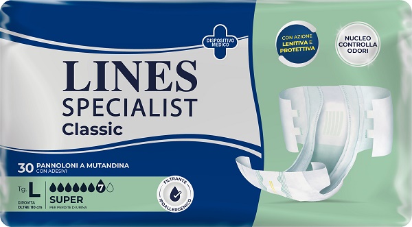 PANNOLONE A MUTANDA LINES SPECIALIST CLASSIC SUPER MG 30 PEZZI - pharmaonline24.it