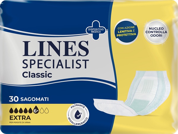 PANNOLONE LINES SPECIALIST CLASSIC SAGOMATO EXTRA 30 PEZZI - pharmaonline24.it