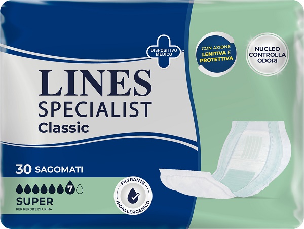 PANNOLONE LINES SPECIALIST CLASSIC SAGOMATO SUPER 30 PEZZI - pharmaonline24.it