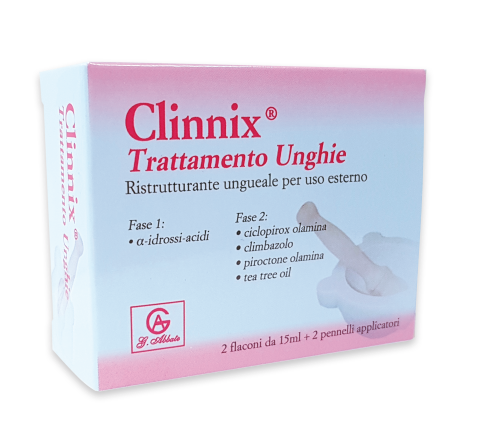 CLINNIX TRATTAMENTO UNGHIE 2 FLACONI 15 ML + 2 PENNELLI APPLICATORI - pharmaonline24.it