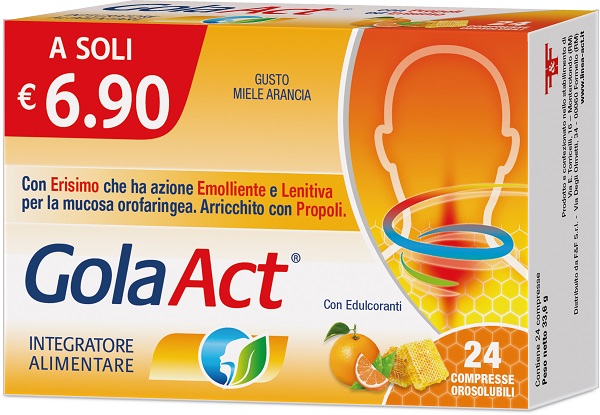GOLA ACT MIELE ARANCIA 24 COMPRESSE OROSOLUBILI - pharmaonline24.it
