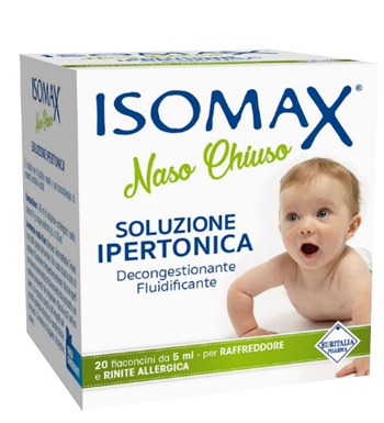 SOLUZIONE IPERTONICA ISOMAX NASO CHIUSO 20 FLACONCINI DA 5 ML - pharmaonline24.it