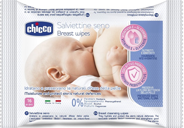 CHICCO SALVIETTE DETERGENTI PER IL SENO 16 PEZZI - pharmaonline24.it