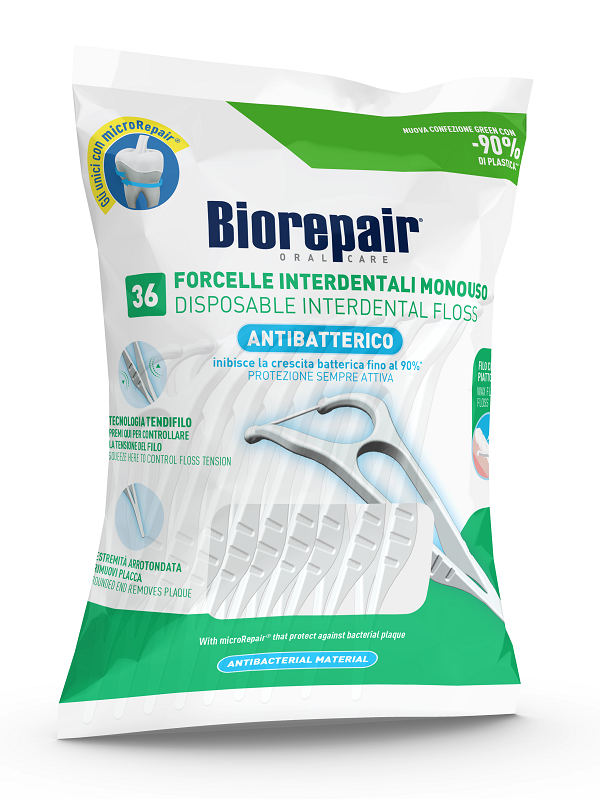 BIOREPAIR ORAL CARE ANTIBATTERICO FORCELLE INTERDENTALI MONOUSO 36 PEZZI - pharmaonline24.it
