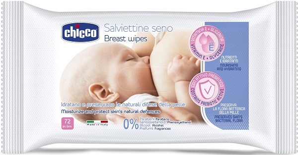 CHICCO SALVIETTE DETERGENTI PER IL SENO 72 PEZZI - pharmaonline24.it