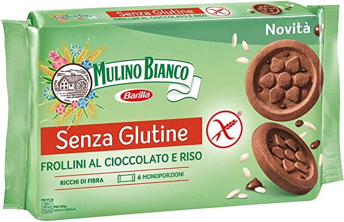 MULINO BIANCO SENZA GLUTINE FROLLINI AL CIOCCOLATO E RISO 6 MONOPORZIONI DA 41,66 G - pharmaonline24.it