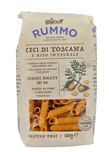 RUMMO PENNE RIGATE N 66 CECI DI TOSCANA E RISO INTEGRALE 300 G - pharmaonline24.it
