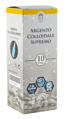 ARGENTO COLLOIDALE SUPREMO 10PPM CERTIFICATO CON CONTAGOCCE 50 ML - pharmaonline24.it