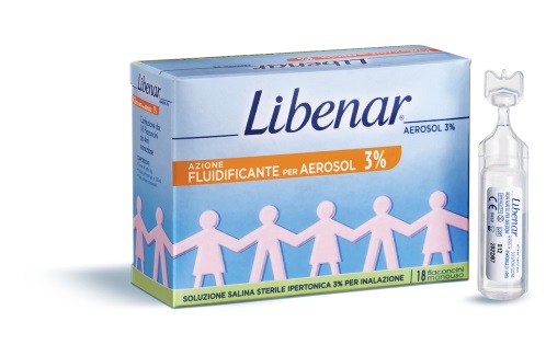 SOLUZIONE SALINA IPERTONICA 3% LIBENAR PER INALAZIONE CON AEROSOL 18 FLACONCINI MONOUSO X 4ML - pharmaonline24.it