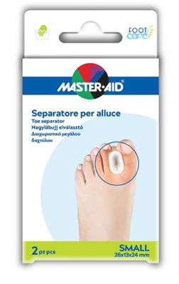 SEPARATORE DITA IN GEL MASTER-AID FOOTCARE PER ALLUCE SMALL 2 PEZZI D1 - pharmaonline24.it