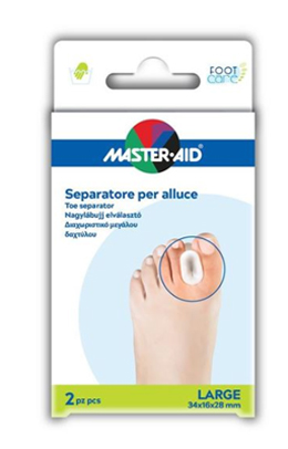 SEPARATORE DITA IN GEL MASTER-AID FOOTCARE PER ALLUCE LARGE 2 PEZZI D2 - pharmaonline24.it