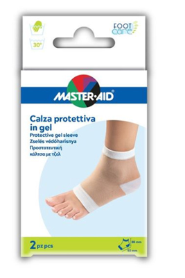 CALZA CON PROTEZIONE MASTER-AID FOOTCARE IDRATANTE IN GEL/TESSUTO PER TALLONI 2 PEZZI F1 - pharmaonline24.it