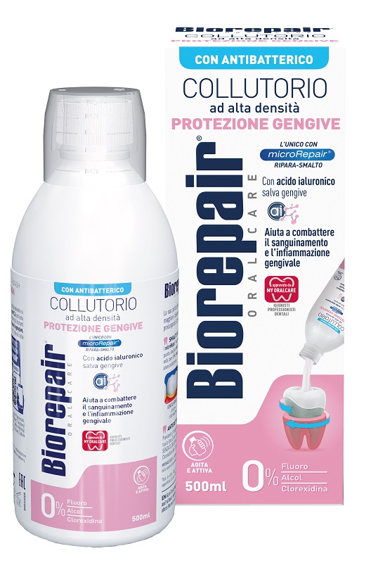 BIOREPAIR ORAL CARE COLLUTORIO ALTA INTENSITA' CON ANTIBATTERICO PROTEZIONE GENGIVE 500 ML - pharmaonline24.it