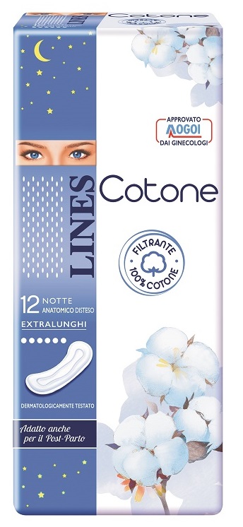 LINES COTONE NON ULTRA NOTTE DISTESI 12 PEZZI - pharmaonline24.it
