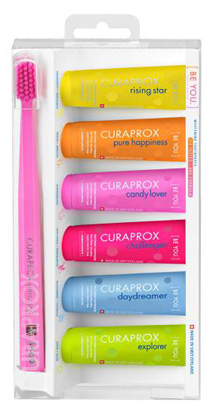CURAPROX BE YOU MIXED SET 6 DENTIFRICI DA 10 ML + 1 SPAZZOLINO CS 5460 - pharmaonline24.it