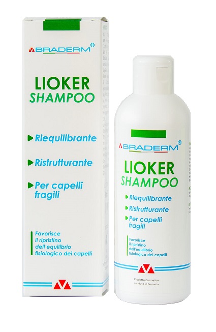 LIOKER SHAMPOO 200 ML BRADERM - pharmaonline24.it