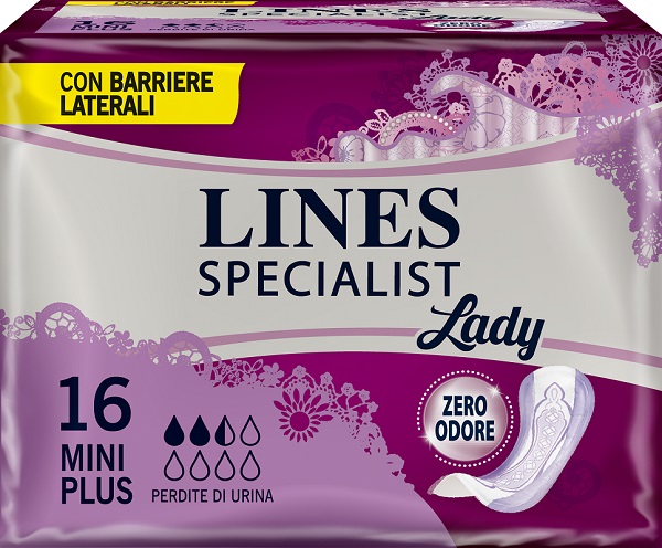 LINES SPECIALIST PANNOLONE MINI PLUS FARMA 16 PEZZI - pharmaonline24.it