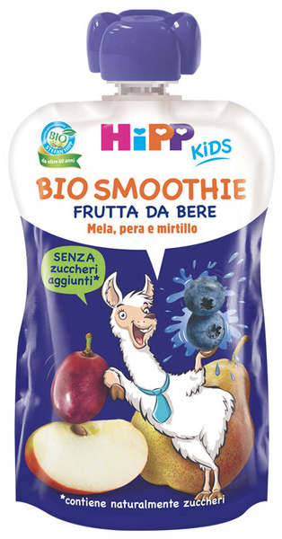 HIPP BIO SMOOTHIES MELA/PERA/MIRTILLO 120 ML - pharmaonline24.it
