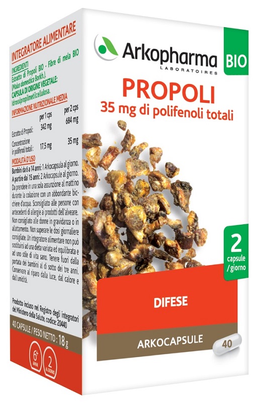 ARKOPHARMA PROPOLI BIO 40 CAPSULE - pharmaonline24.it
