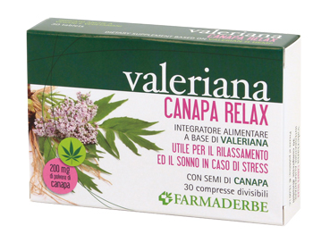 VALERIANA CANAPA RELAX 30 COMPRESSE DIVISIBILI - pharmaonline24.it