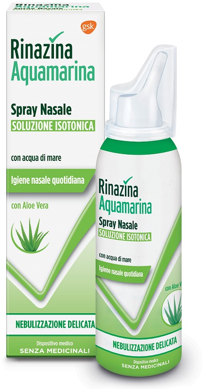 RINAZINA AQUAMARINA ISOTONICA ALOE SPRAY NEBULIZZAZIONE DELICATA 100 ML - pharmaonline24.it
