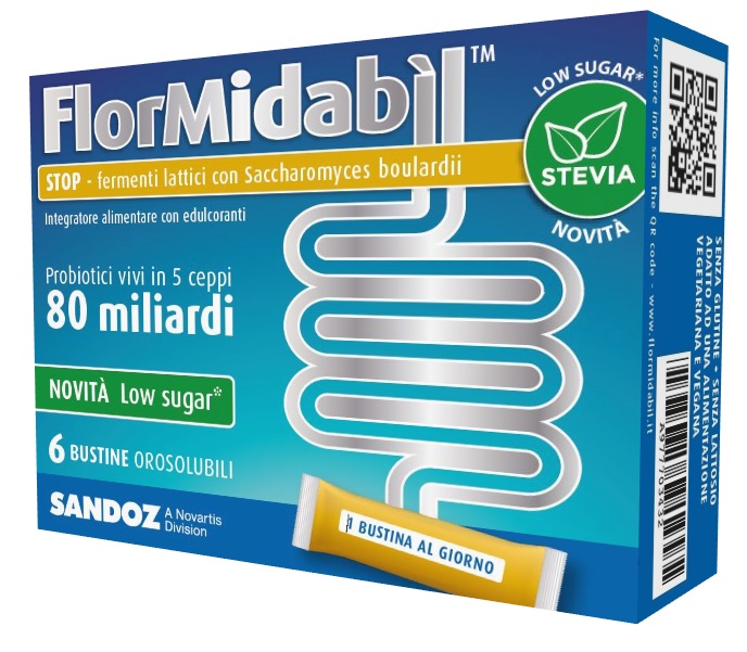 FLORMIDABIL STOP 6 BUSTINE CON STEVIA - pharmaonline24.it