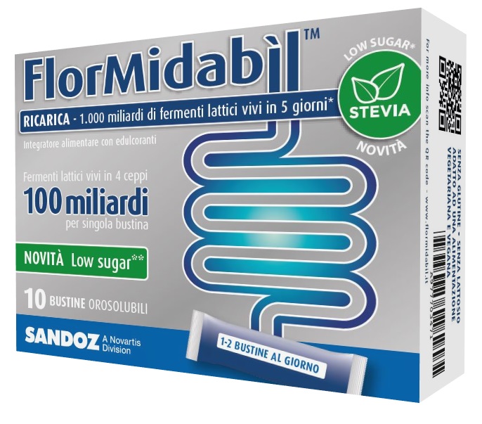 FLORMIDABIL RICARICA 10 BUSTINE CON STEVIA - pharmaonline24.it