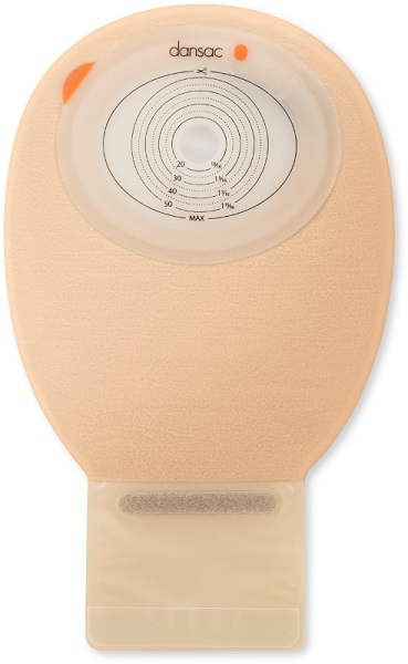DANSAC NOVALIFE TRE 1 SACCA APERTA OPACA PIANA MAXI PER ILEOSTOMIA CON FINESTRA RITAGLIABILE 15-70X90 MM 550 ML 10 PEZZI - pharmaonline24.it