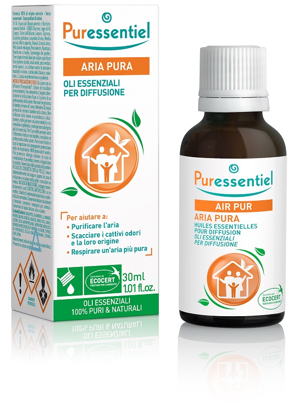 PURESSENTIEL MISCELA PER DIFFUSIONE ARIA PURA CERTIFICATA ECOCERT 30 ML - pharmaonline24.it