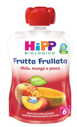HIPP BIO FRUTTA FRULLATA MELA/MANGO/PESCA 90 G - pharmaonline24.it