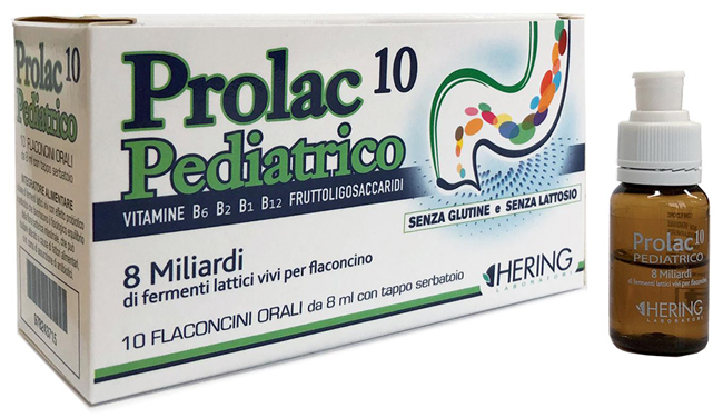 PROLAC10 PEDIATRICO FERMENTI LATTICI 10 FLACONCINI 8 ML - pharmaonline24.it