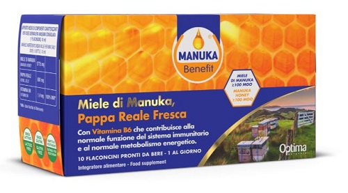 MANUKA BENEFIT PAPPA REALE MANUKA VITAMINA B6 10 FLACONCINI 10 ML - pharmaonline24.it