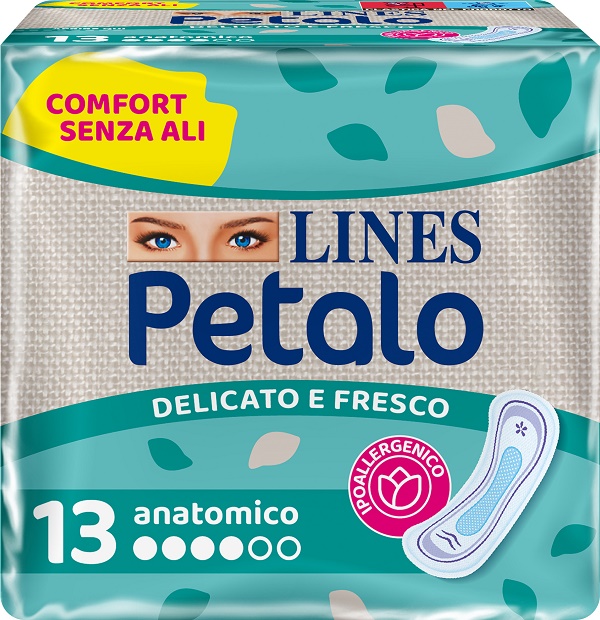LINES PETALO BLU ASSORBENTE ANATOMICO 13 PEZZI - pharmaonline24.it