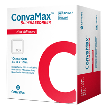 MEDICAZIONE AVANZATA CONVAMAX SUPERABSORBER NON-ADHESIVE 15X15 CM 10 PEZZI - pharmaonline24.it