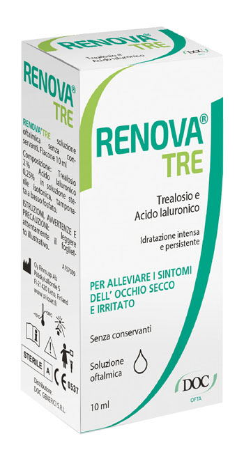 RENOVA TRE COLLIRIO A BASE DI TREALOSIO E ACIDO IALURONICO 10 ML SENZA CONSERVANTI - pharmaonline24.it