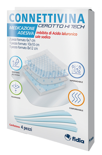 CEROTTO CONNETTIVINA HITECH 4 MISURE MISTE 2 PEZZI 6 X 7 CM + 1 PEZZO 10 X 10 CM + 1 PEZZO 8 X 12 CM - pharmaonline24.it