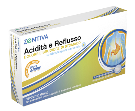 ZENTIVA ACIDITA' REFLUSSO 20 COMPRESSE MASTICABILI - pharmaonline24.it